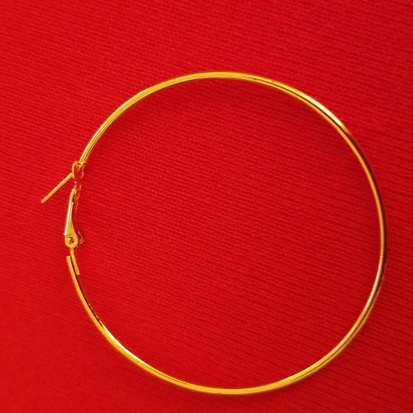 Hoop Goldtone Earrings - Picture 2 of 6